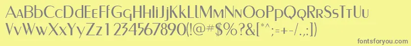 PaqueteLightSsiLight-Schriftart – Graue Schriften auf gelbem Hintergrund