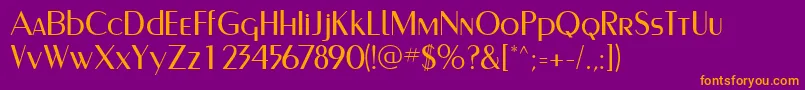 Więcej informacji o czcionce PaqueteLightSsiLight Czcionka PaqueteLightSsiLight – pomarańczowe czcionki na fioletowym tle