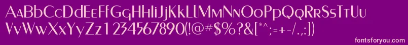 Fonte PaqueteLightSsiLight – fontes rosa em um fundo violeta