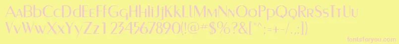 PaqueteLightSsiLight Font – Pink Fonts on Yellow Background