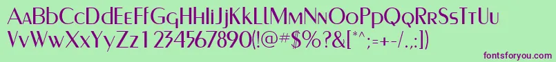 PaqueteLightSsiLight Font – Purple Fonts on Green Background