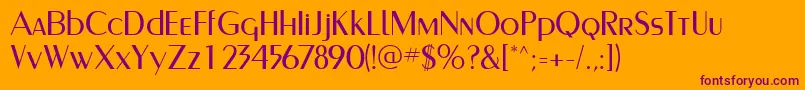 PaqueteLightSsiLight Font – Purple Fonts on Orange Background