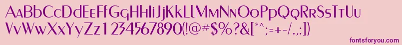 PaqueteLightSsiLight Font – Purple Fonts on Pink Background