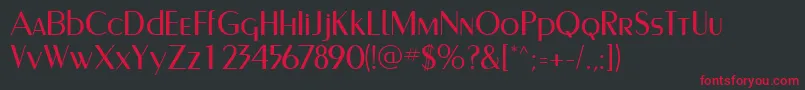 PaqueteLightSsiLight Font – Red Fonts on Black Background