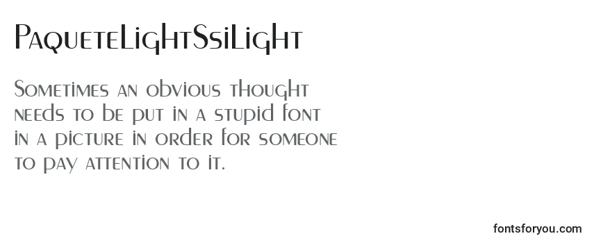 PaqueteLightSsiLight Font
