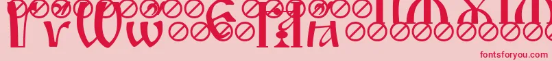 Weitere Informationen zur IrmologionBrthacute-Schriftart IrmologionBrthacute-Schriftart – Rote Schriften auf rosa Hintergrund