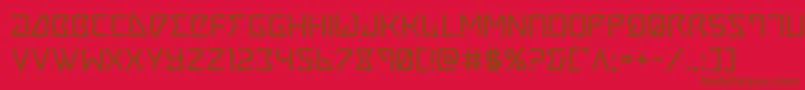 Tracerbold Font – Brown Fonts on Red Background