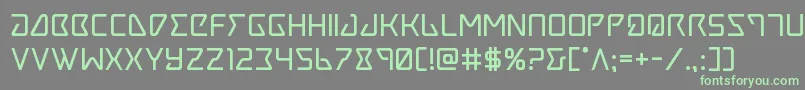 Tracerbold Font – Green Fonts on Gray Background