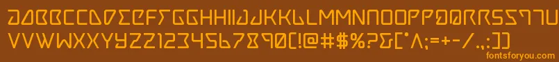 Tracerbold Font – Orange Fonts on Brown Background