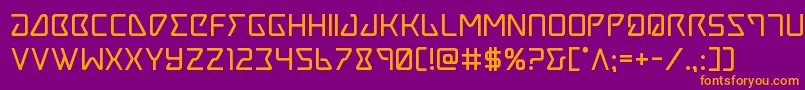 Tracerbold Font – Orange Fonts on Purple Background