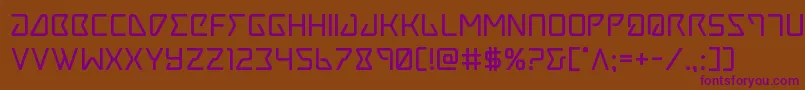 Шрифт Tracerbold – фиолетовые шрифты на коричневом фоне