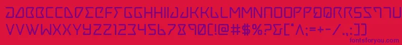 Tracerbold Font – Purple Fonts on Red Background