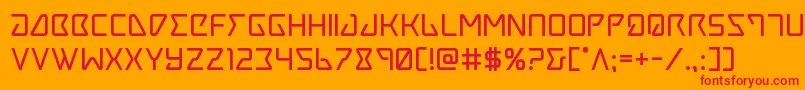 Tracerbold Font – Red Fonts on Orange Background