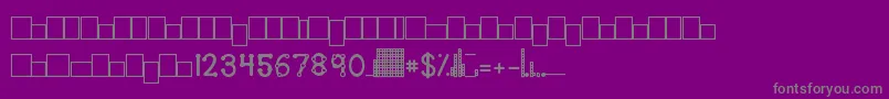 フォントKgteacherhelpers – 紫の背景に灰色の文字