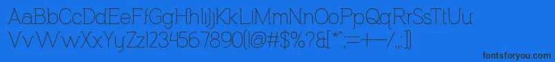 Шрифт EspacioNovoMedium – чёрные шрифты на синем фоне