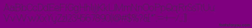 EspacioNovoMedium-fontti – mustat fontit violetilla taustalla