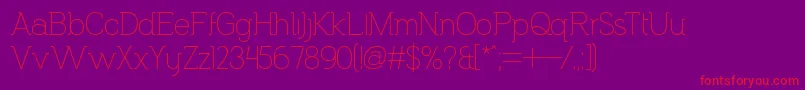 EspacioNovoMedium Font – Red Fonts on Purple Background