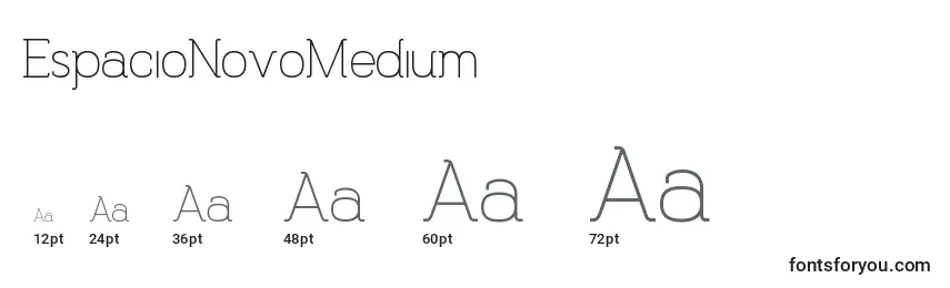 EspacioNovoMedium Font Sizes