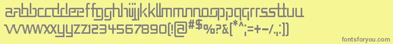 Repucn-Schriftart – Graue Schriften auf gelbem Hintergrund