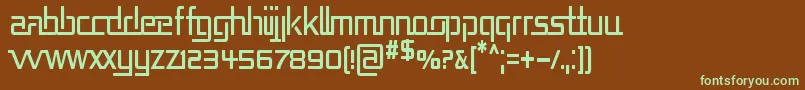 Repucn-fontti – vihreät fontit ruskealla taustalla