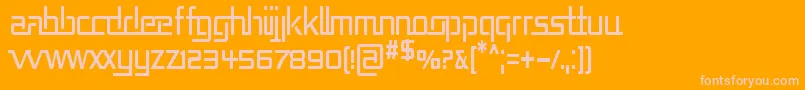 Repucn Font – Pink Fonts on Orange Background