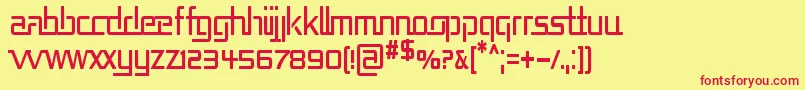 Repucn Font – Red Fonts on Yellow Background