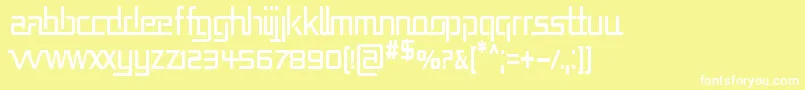 Repucn Font – White Fonts on Yellow Background