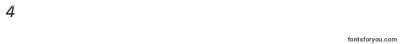 Шрифт BordeauxmediumItalic – шрифты цифры 4