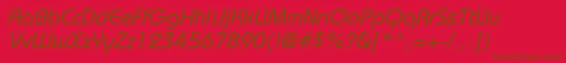 BordeauxmediumItalic-fontti – ruskeat fontit punaisella taustalla