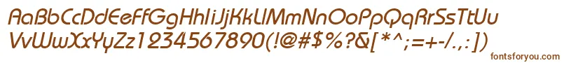 BordeauxmediumItalic Font – Brown Fonts on White Background