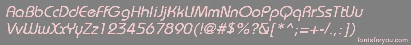 Fonte BordeauxmediumItalic – fontes rosa em um fundo cinza