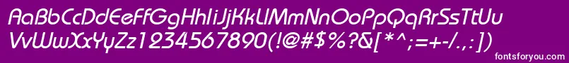 fuente BordeauxmediumItalic – Fuentes Blancas Sobre Fondo Morado