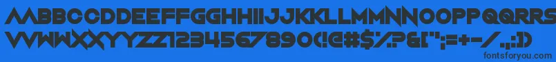 NightMachine Font – Black Fonts on Blue Background