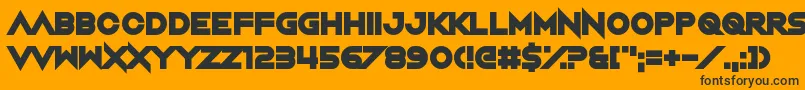 NightMachine Font – Black Fonts on Orange Background