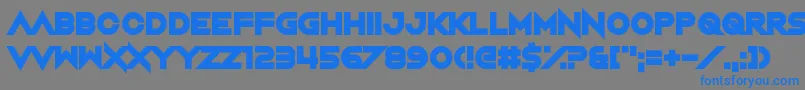 NightMachine Font – Blue Fonts on Gray Background