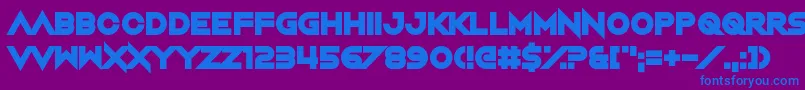 NightMachine Font – Blue Fonts on Purple Background