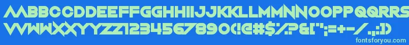 NightMachine Font – Green Fonts on Blue Background