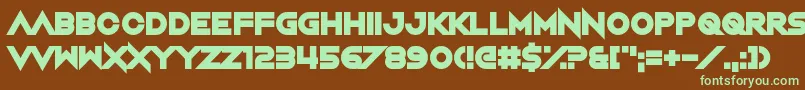 NightMachine Font – Green Fonts on Brown Background