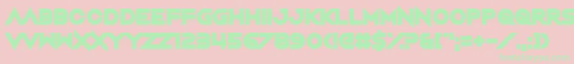 NightMachine Font – Green Fonts on Pink Background