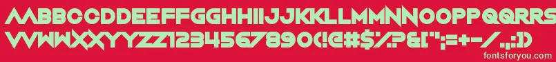 NightMachine Font – Green Fonts on Red Background