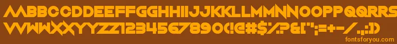 NightMachine Font – Orange Fonts on Brown Background