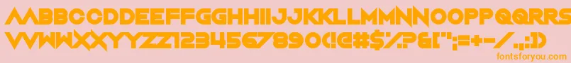 NightMachine Font – Orange Fonts on Pink Background