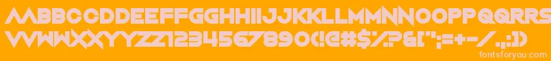 NightMachine Font – Pink Fonts on Orange Background