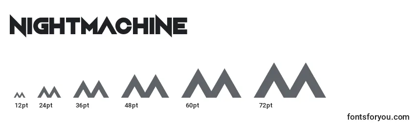 NightMachine Font Sizes