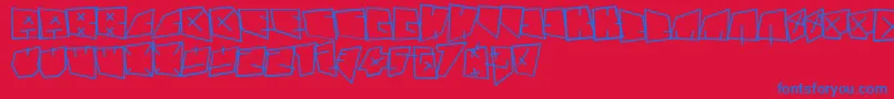 Andregestauchtbold Font – Blue Fonts on Red Background