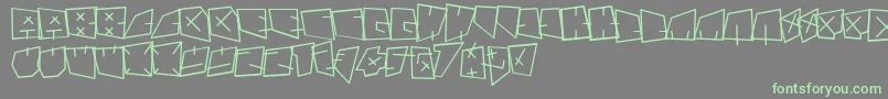 Andregestauchtbold Font – Green Fonts on Gray Background
