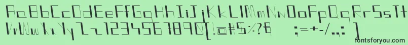 Fonte DiagoOoo1Webfont – fontes pretas em um fundo verde