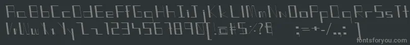 DiagoOoo1Webfont-fontti – harmaat kirjasimet mustalla taustalla