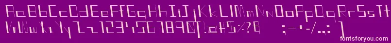 DiagoOoo1Webfont-fontti – vaaleanpunaiset fontit violetilla taustalla