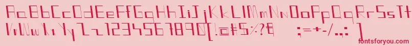 DiagoOoo1Webfont Font – Red Fonts on Pink Background